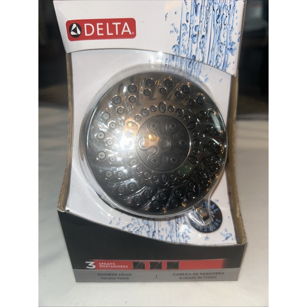 Delta 3-Spray 3-5/8 Single‎ Fixed Shower Head Chrome 75301